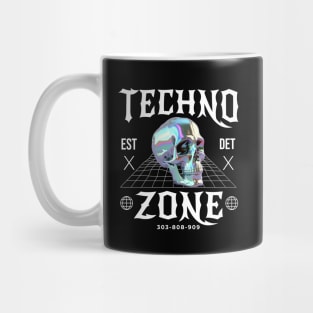 TECHNO - Techno Zone Skull (White) Mug